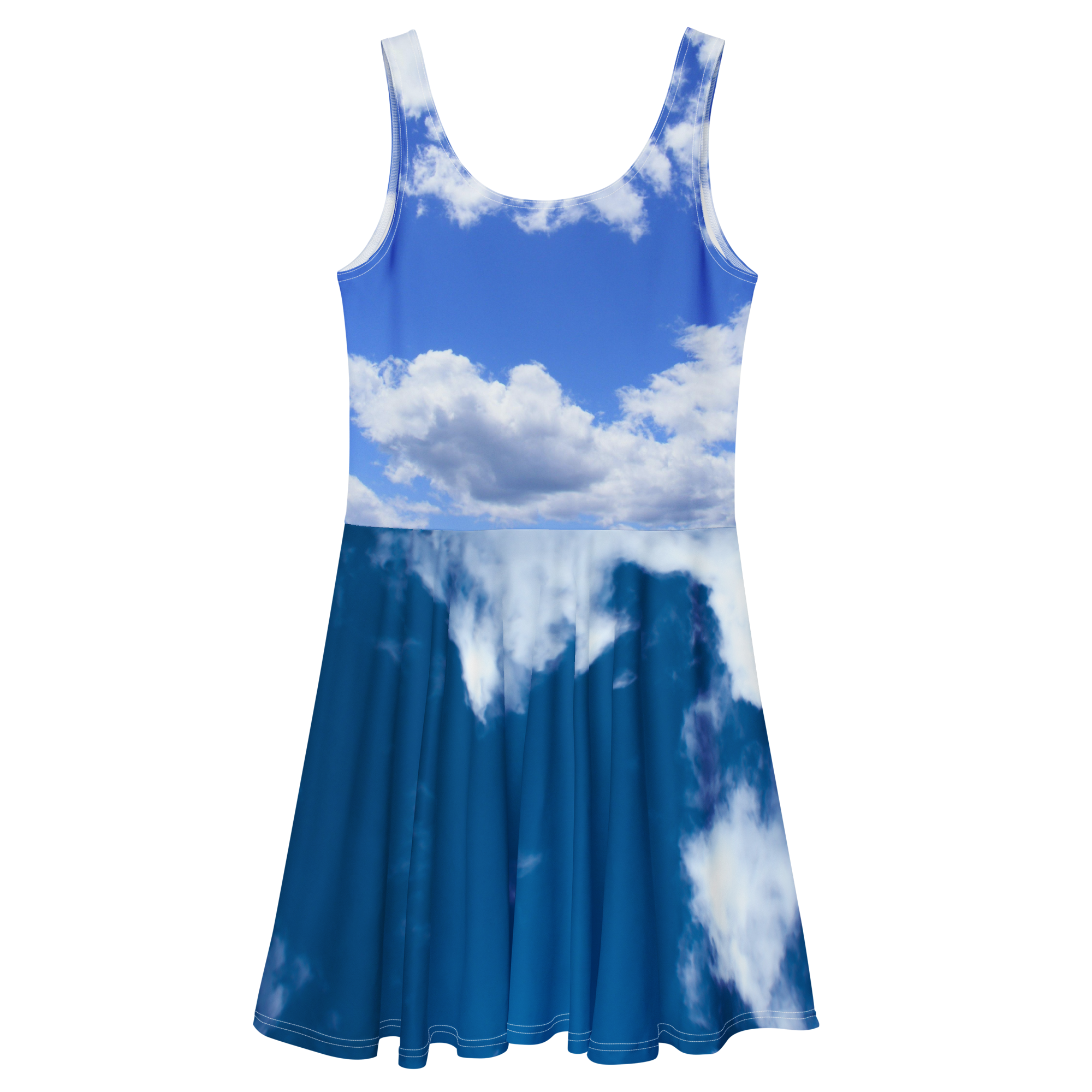 blue and white cloud dress Aurora Blue Cloud Print Maxi Dress